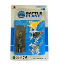 Tengda Battle Plane Kid Toys, 3 War Plane, 1 Runways, Multi-Color, Age: 3 Years and Above